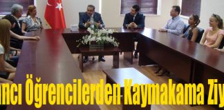 Yabancı Öğrencilerden Kaymakama Ziyaret