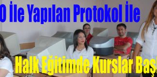 İTSO İle Yapılan Protokol İle Halk Eğitimde Kurslar Başladı