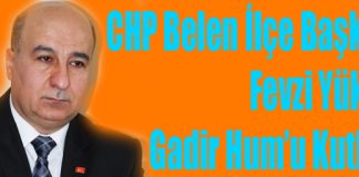 CHP Belen İlçe Başkanı Yüksel Gadir Hum’u Kutladı