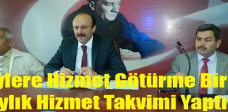 Köylere Hizmet Götürme Birliği 3 Aylık Hizmet Takvimi Yaptı