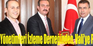 Yerel Yönetimleri İzleme Derneği, Vali Lekesiz’e Plaket Verdi
