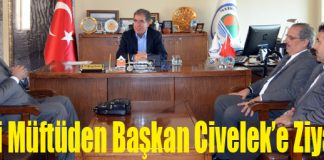 İskenderun’un Yeni Müftüsü Başkan Civelek’i Ziyaret Etti