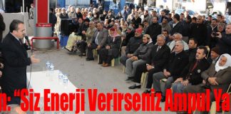 Ergin: “Siz Enerji Verirseniz Ampul Yanar”