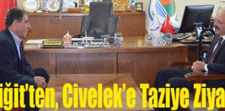 Kaymakam Özyiğit’ten Başkan Civelek’e Taziye Ziyareti
