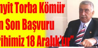 “Linyit Torba Kömür İçin Son Başvuru Tarihimiz 18 Aralık’tır”