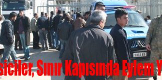 Taksiciler, Sınır Kapısında Eylem Yaptı