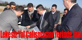 Vali Lekesiz Yol Çalışmasını Yerinde İnceledi