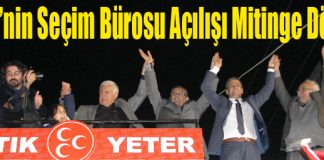 MHP’nin Seçim Bürosu Açılışı Mitinge Döndü