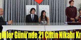 14 Şubat Sevgililer Günü’nde 21 Çiftin Nikahı Kıyıldı