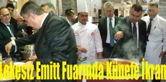 Vali Lekesiz Emitt Fuarında Künefe İkram Etti
