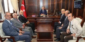 İMEAK DTO İskenderun Şubesi Yönetimi Vali Erdal Ata’yı Ziyaret Etti