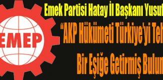 Emek Partisi de Tepkili!