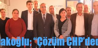Ender Çolakoğlu; “Çözüm CHP’dedir”