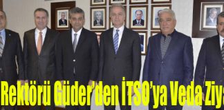 MKÜ Rektörü Güder’den İTSO’ya Veda Ziyareti