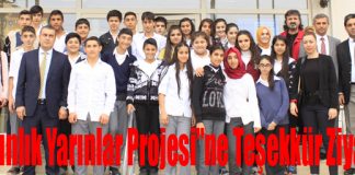 “Aydınlık Yarınlar Projesi”ne Teşekkür Ziyareti