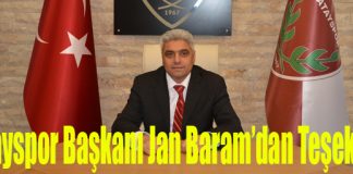 Jan Baram’dan Teşekkür!
