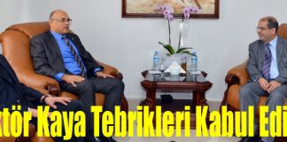 Rektör Prof. Dr. Hasan Kaya Tebrikleri Kabul Ediyor