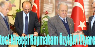 Gazeteci Kireççi Kaymakam Özyiğit’i Ziyaret Etti