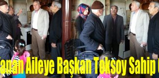 Evi Yanan Aileye Başkan Toksoy Sahip Çıktı