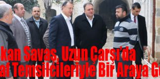 Başkan Savaş, Uzun Çarşı’da Esnaf Temsilcileriyle Bir Araya Geldi