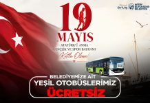19 Mayıs’ta HBB Otobüsleri Ücretsiz Olacak