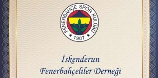 İskenderun Fenerbahçeliler Derneği’ne Akreditasyon Belgesi
