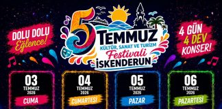 İskenderun’da ‘Uluslararası 5 Temmuz Kültür, Sanat ve Turizm Festivali’ Başlıyor