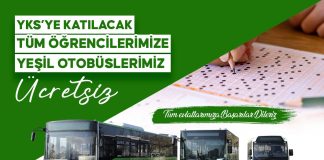 HBB’den YKS Öğrencilerine Ücretsiz Ulaşım Desteği