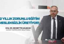 Çalışkan; “Eğitim Sistemi Mesleksizlik ve İşsizlik Üretiyor”