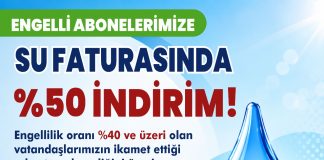 HBB’den Engellilere Su Faturasında Yüzde 50 İndirim