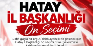 Yeni Parti Hatay’da Ön Seçime Gidiyor